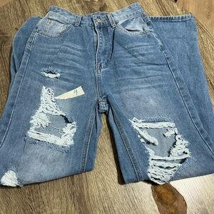Distressed Blue Jeans for Men